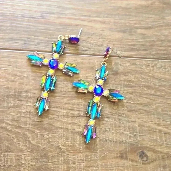 Moroccan cross earrings Bohemian style - Picture 2 of 5